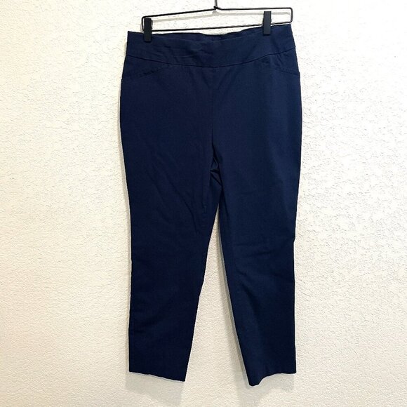 Chico's Pants - Chico's Perfect Stretch Navy Ankle Pull On Pants Size 1.5 = M / 10